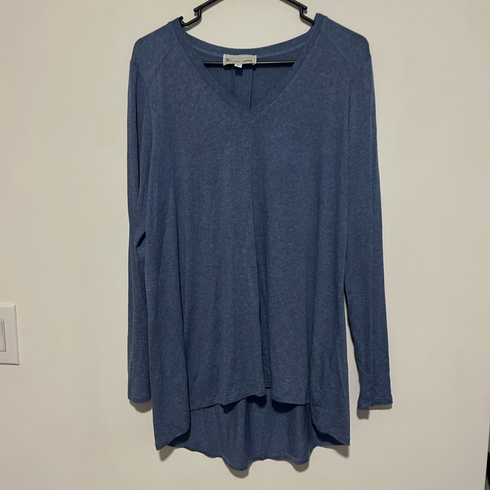 Elliott Lauren Long Sleeve Blue Top